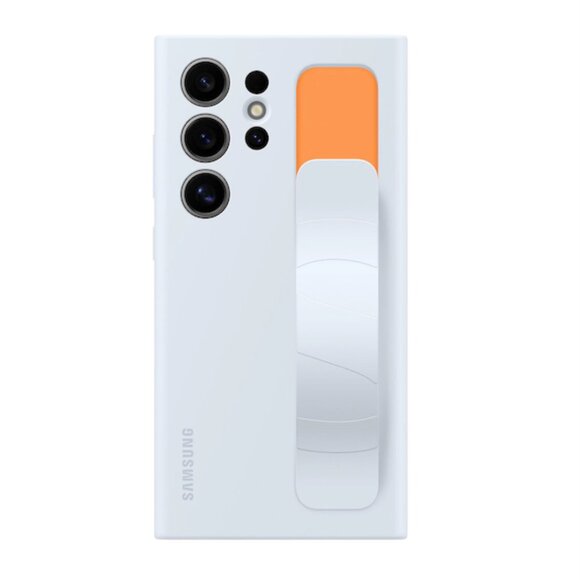 Galaxy S24 Ultra Standing Grip Case [light blue]+ FREE Anti-Reflecting Protector - Picture 3 of 5